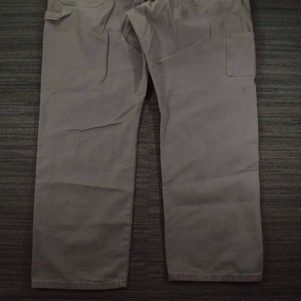 Wrangler Workwear Pants Mens 44x32 Gray Utility Carpenter Canvas Work